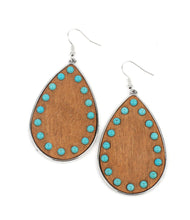 Load image into Gallery viewer, Paparazzi 💜 Rustic Refuge - Blue  Earrings
