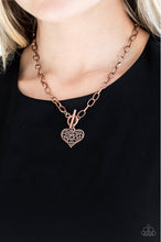 Load image into Gallery viewer, Paparazzi 💜 &quot;Heart-Touching Harmony&quot; -- Copper Necklace
