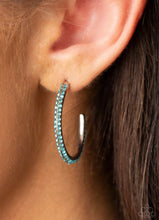 Load image into Gallery viewer, Paparazzi 💜 &quot;Don’t Think Twice&quot; -- Blue Hoop Earrings
