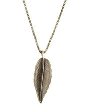 Load image into Gallery viewer, Paparazzi 💜 Feather Forager - Brass Necklace
