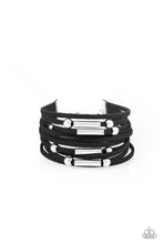 Cargar imagen en el visor de la galería, Paparazzi 💜 &quot;Back to Backpacker&quot; -- Black Urban Bracelet
