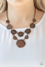 Load image into Gallery viewer, Paparazzi 💜 &quot;Metallic Patchwork&quot; -- Copper Necklace
