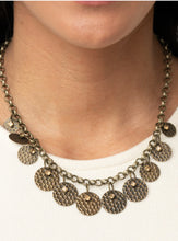 Cargar imagen en el visor de la galería, Paparazzi 💜 Delightfully Dappled - Brass Necklace
