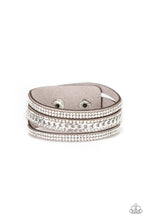 Charger l&#39;image dans la galerie, Paparazzi 💜 &quot;Rollin&#39; in Rhinestones&quot; -- Silver Wrap Bracelet
