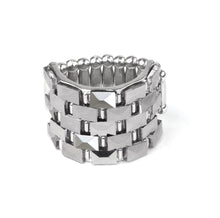 Load image into Gallery viewer, Paparazzi 💜 Checkered Couture - Silver  Ring
