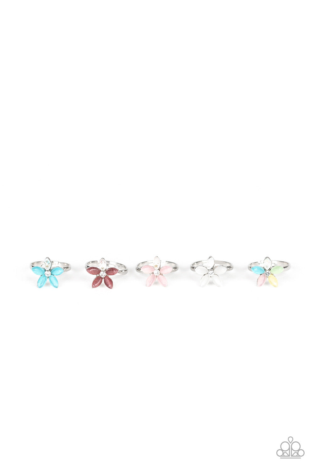 Paparazzi 💜 STARLET SHIMMER 💜 Daisy Cat’s-Eye Rings -- 5 Pack