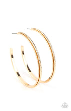 Charger l&#39;image dans la galerie, Paparazzi 💜 &quot;Sultry Shimmer&quot; -- Gold Hoop Earrings
