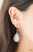 Load image into Gallery viewer, Paparazzi 💜 “Grandmaster Shimmer” -- White Earrings
