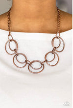 Cargar imagen en el visor de la galería, Paparazzi 💜 &quot;Urban Orbit&quot; -- Copper Necklace
