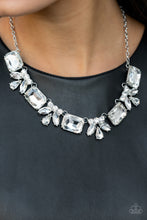 Cargar imagen en el visor de la galería, Paparazzi 💜 &quot;Long Live Sparkle&quot; -- White Rhinestone Necklace
