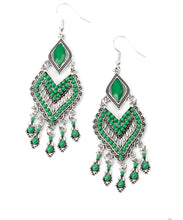 Load image into Gallery viewer, Paparazzi 💜 Dearly Debonair - Green Earrings
