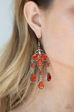 Load image into Gallery viewer, Paparazzi 💜 &quot;Clear The HEIR&quot; -- Orange Earrings
