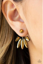 Load image into Gallery viewer, Paparazzi 💜 &quot;Stunningly Striking&quot; -- Yellow/Brass Earrings
