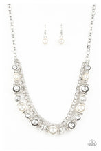 Load image into Gallery viewer, Paparazzi 💜 &quot;Fifth Avenue Romance&quot; -- White/Silver Necklace
