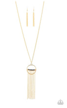 Load image into Gallery viewer, Paparazzi 💜 &quot;Terra Tassel&quot; -- Gold/Black Necklace
