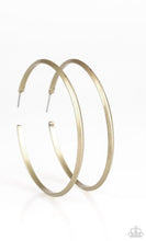 Load image into Gallery viewer, Paparazzi 💜 &quot;Fifth Avenue Attitude&quot; -- Brass Hoop Earrings
