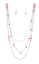 Load image into Gallery viewer, Paparazzi 💜 Laying The Groundwork - Pink  Necklace
