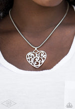 Cargar imagen en el visor de la galería, Paparazzi 💜 &quot;FILIGREE Your Heart With Love&quot; -- Silver Necklace
