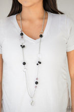 Load image into Gallery viewer, Paparazzi 💜 “Pageant Princess” -- Black Lanyard Necklace
