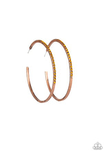 Load image into Gallery viewer, Paparazzi 💜 &quot;Trending Twinkle&quot; -- Copper Hoop Earrings
