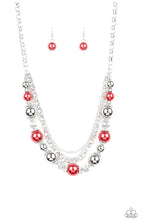 Cargar imagen en el visor de la galería, Paparazzi 💜 &quot;Fifth Avenue Romance&quot; -- Red/Silver Necklace
