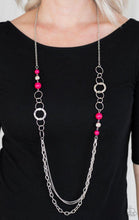 Cargar imagen en el visor de la galería, Paparazzi 💜 &quot;Modern Motley&quot; -- Pink/Silver Necklace
