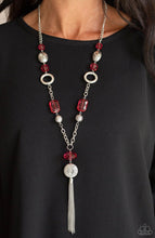 Load image into Gallery viewer, Paparazzi 💜 &quot;Ever Enchanting&quot; -- Red/Silver Necklace
