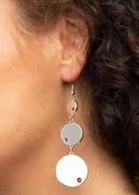 Load image into Gallery viewer, Paparazzi 💜”Poshly Polished” -- Silver/Red Earrings
