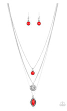 Load image into Gallery viewer, Paparazzi 💜 Tide Drifter - Red  Necklace
