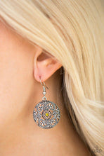 Load image into Gallery viewer, Paparazzi 💜 &quot;Rochester Royale&quot; -- Silver/Yellow Earrings
