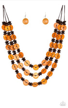 Lade das Bild in den Galerie-Viewer, Paparazzi 💜 &quot;Key West Walkabout&quot; -- Orange/Brown Necklace
