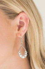 Load image into Gallery viewer, Paparazzi 💜 &quot;Fancy First&quot; -- White Earrings
