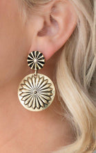 Load image into Gallery viewer, Paparazzi 💜 &quot;Fierce Florals&quot; -- Brass Earrings
