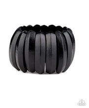 Cargar imagen en el visor de la galería, Paparazzi 💜 &quot;Colorfully Congo&quot; -- Black Wood Bracelet
