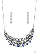 Lade das Bild in den Galerie-Viewer, Paparazzi 💜 &quot;Powerhouse Party&quot; -- Silver/Blue Necklace
