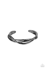 Charger l&#39;image dans la galerie, Paparazzi 💜 &quot;Plait Tectonics&quot; -- Gunmetal Cuff Bracelet
