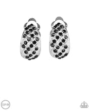 Charger l&#39;image dans la galerie, Paparazzi 💜 &quot;Sparkly Shells&quot; -- Black/Silver Clip-On Earrings
