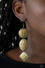 Load image into Gallery viewer, Paparazzi 💜 &quot;Mixed Movements&quot; -- Brass Earrings
