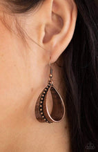 Load image into Gallery viewer, Paparazzi 💜 &quot;STIRRUP Some Trouble&quot; -- Copper Earrings
