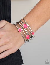 Cargar imagen en el visor de la galería, Paparazzi 💜 &quot;Fashion Frenzy&quot; -- Pink Cuff Bracelet
