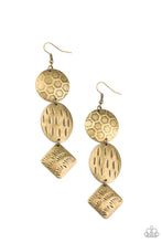 Load image into Gallery viewer, Paparazzi 💜 &quot;Mixed Movements&quot; -- Brass Earrings
