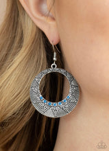 Load image into Gallery viewer, Paparazzi 💜 &quot;Adobe Dusk&quot; -- Silver/Blue Earrings
