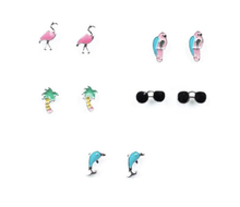 Cargar imagen en el visor de la galería, Paparazzi 💜 STARLET SHIMMER 💜 Tropical Earrings -- 5 Pack
